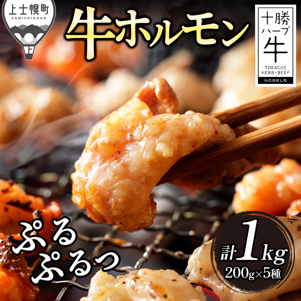 十勝ハーブ牛　味付きホルモンミックス＜200g×5P＞