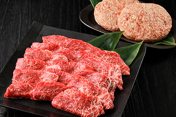 十勝ナイタイ和牛　モモ焼肉とハンバーグセット＜計540g＞