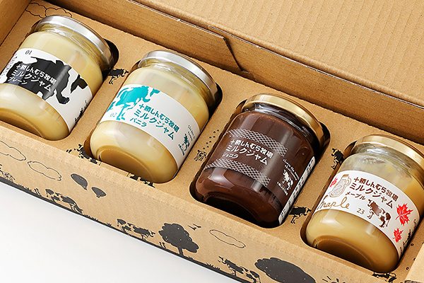 十勝しんむら牧場　放牧牛のミルクジャム4種セット＜140g×4個＞