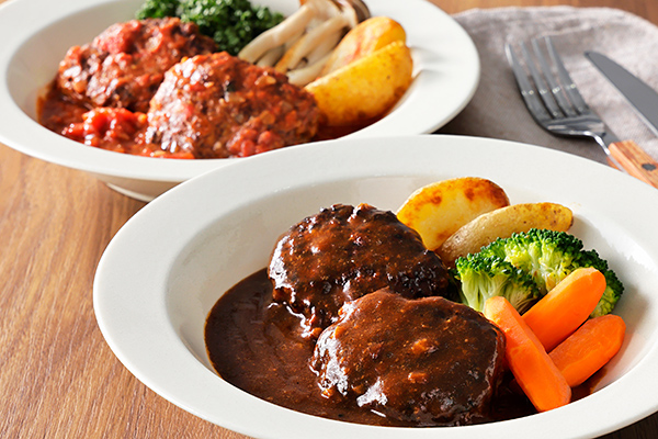 十勝ハーブ牛と北海道産ポークの贅沢煮込みハンバーグ＜200g×8個＞