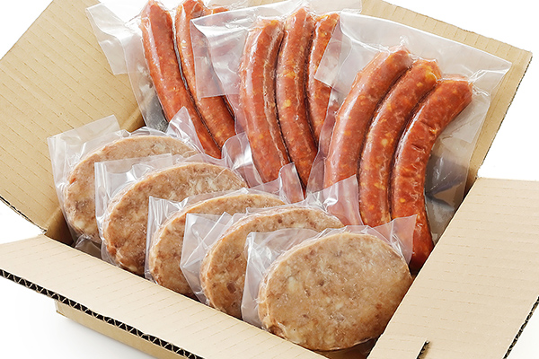 十勝しんむら牧場　放牧豚のソーセージ＆ハンバーグセット